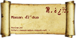 Masan Édua névjegykártya